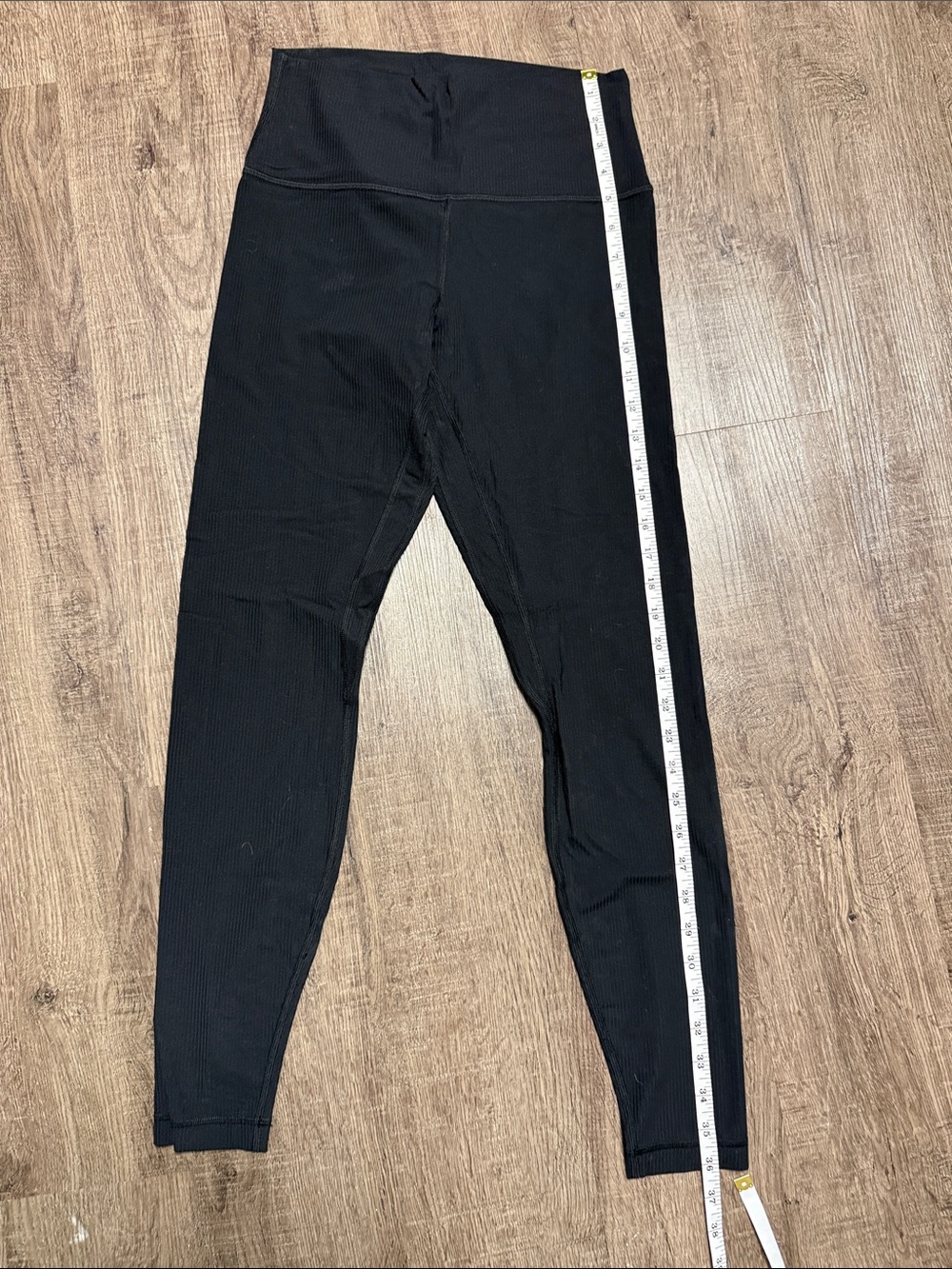 lululemon athletica Black Ribbed Leggings